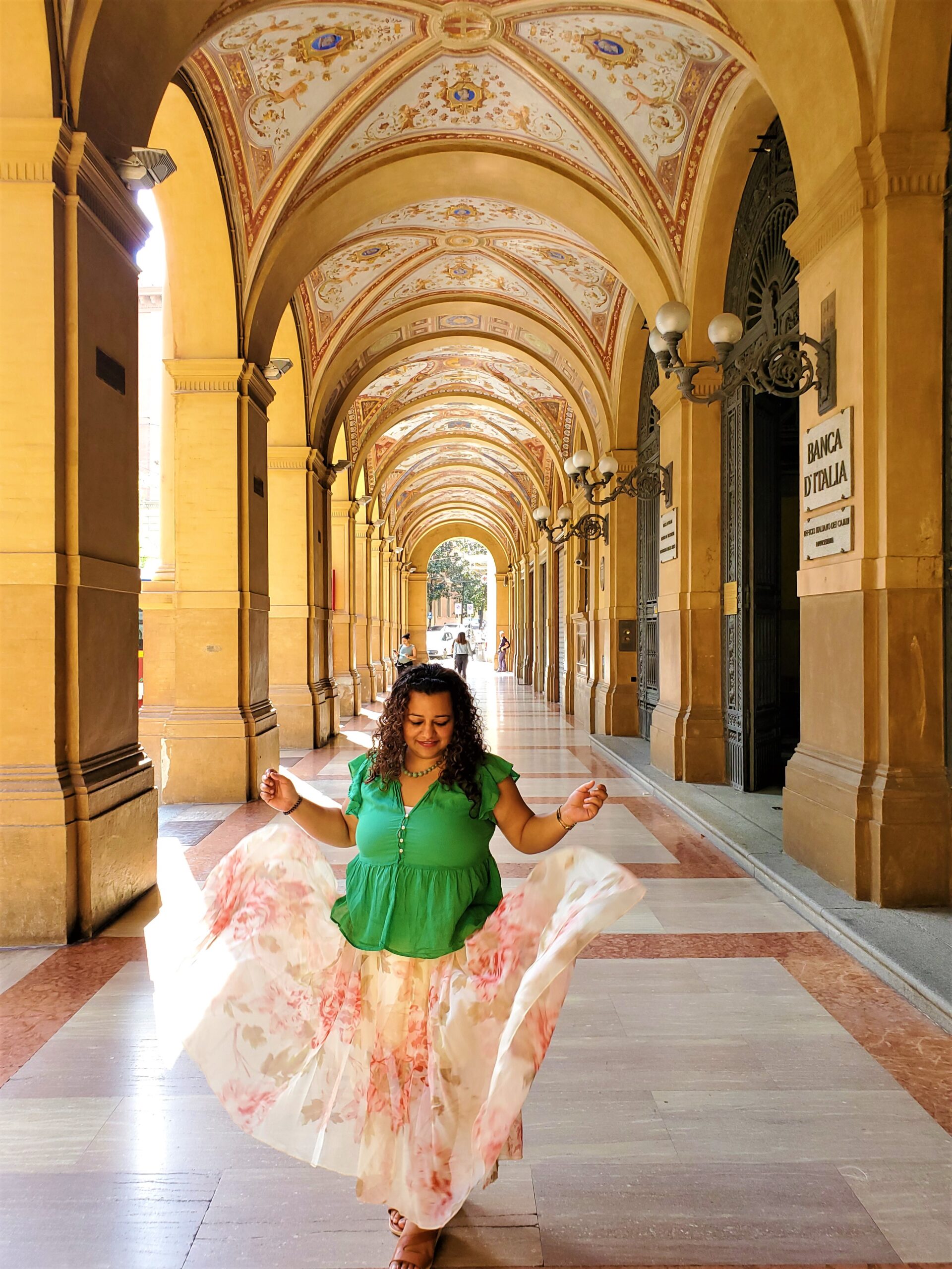 Beautiful and artistic portici in Bologna